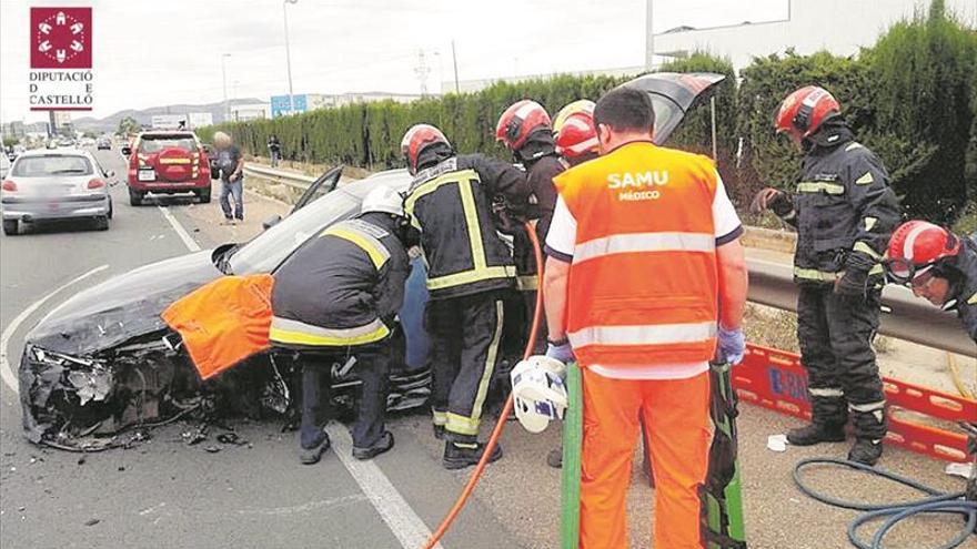 Colisión con dos heridos en la N-340 en Benicarló