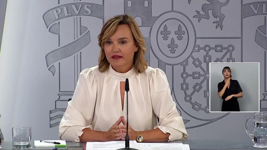 Pilar Alegría en rueda de prensa sobre las plazas de Educación Infantil