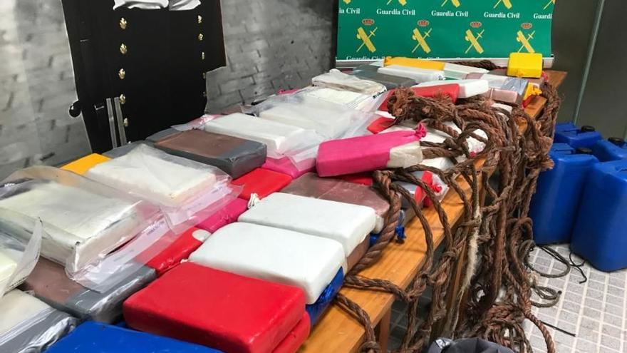 Imagen de los 145 kilos de cocaína encontrados en Ibiza.