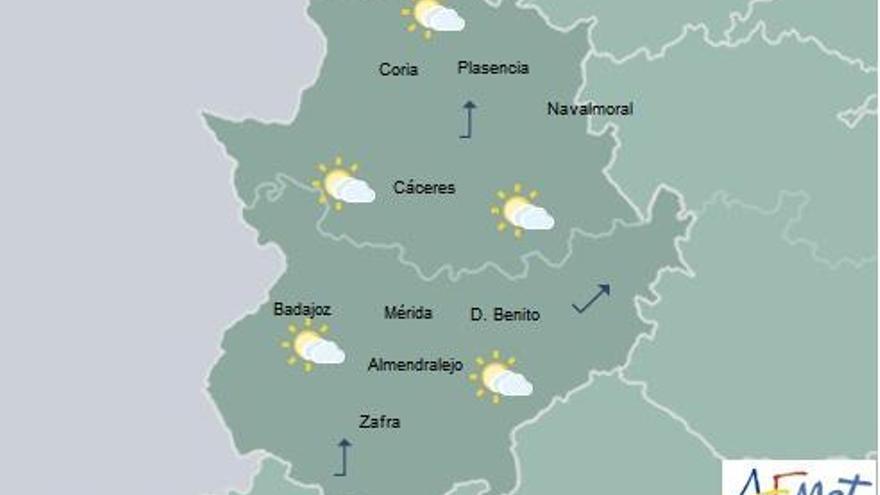 Extremadura se presenta con nubes el primer lunes de julio