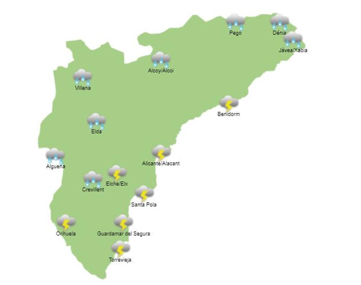 El tiempo en Alicante para el jueves 17 de marzo