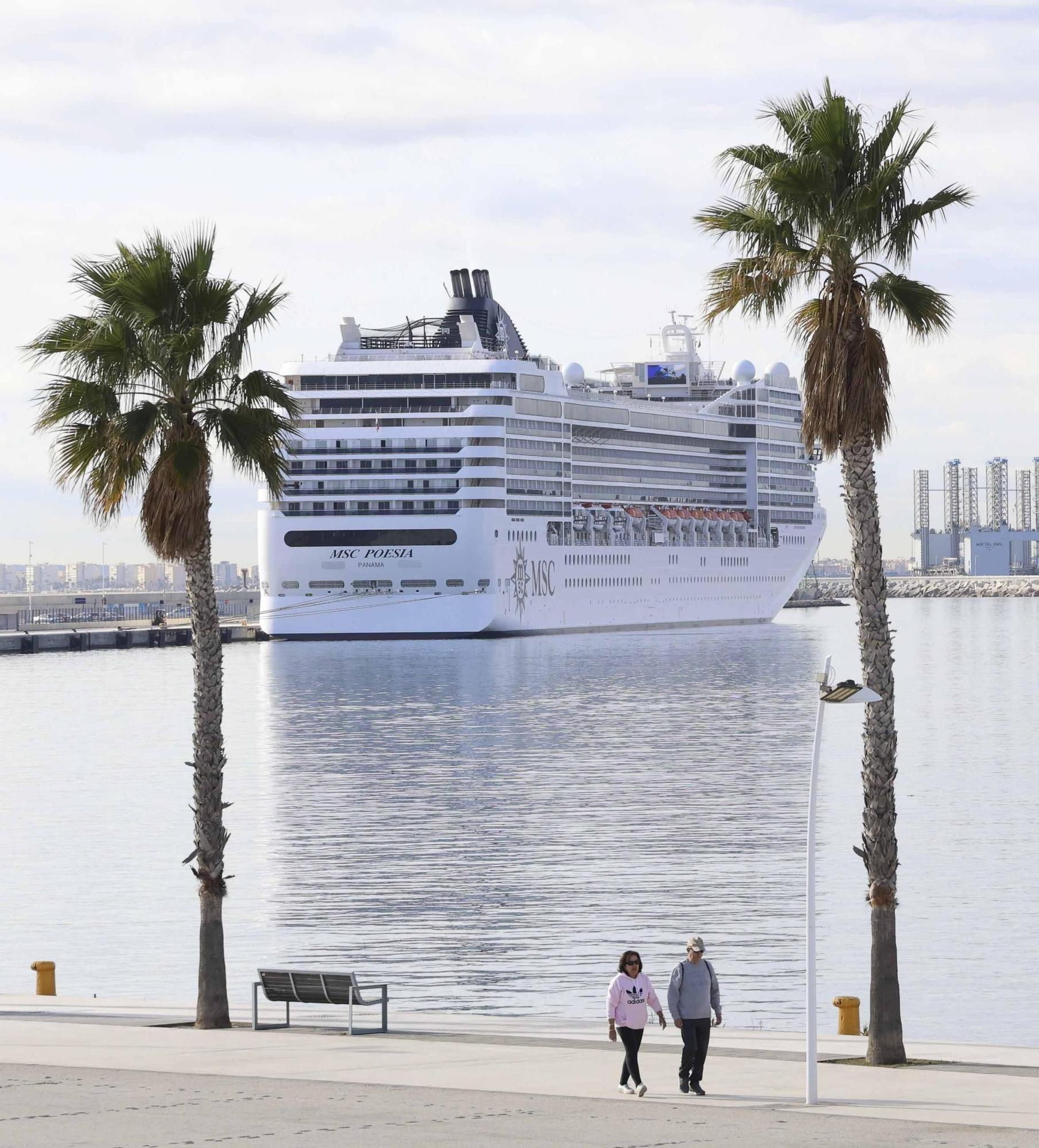 Primeros cruceristas del año en Alicante