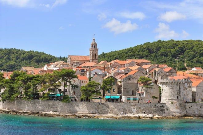 La isla de Korcula, Croacia, cuenta con una antigua muralla que la protegía de los posibles asaltos.