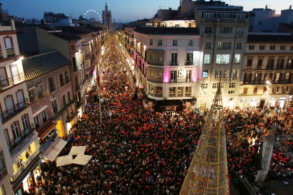 El encendido de las luces de Navidad de la calle Larios