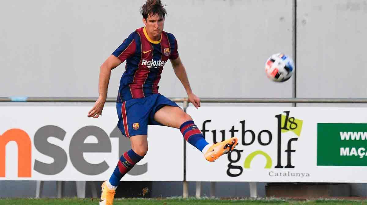 El golazo de Juan Miranda con el Barça B en un amistoso