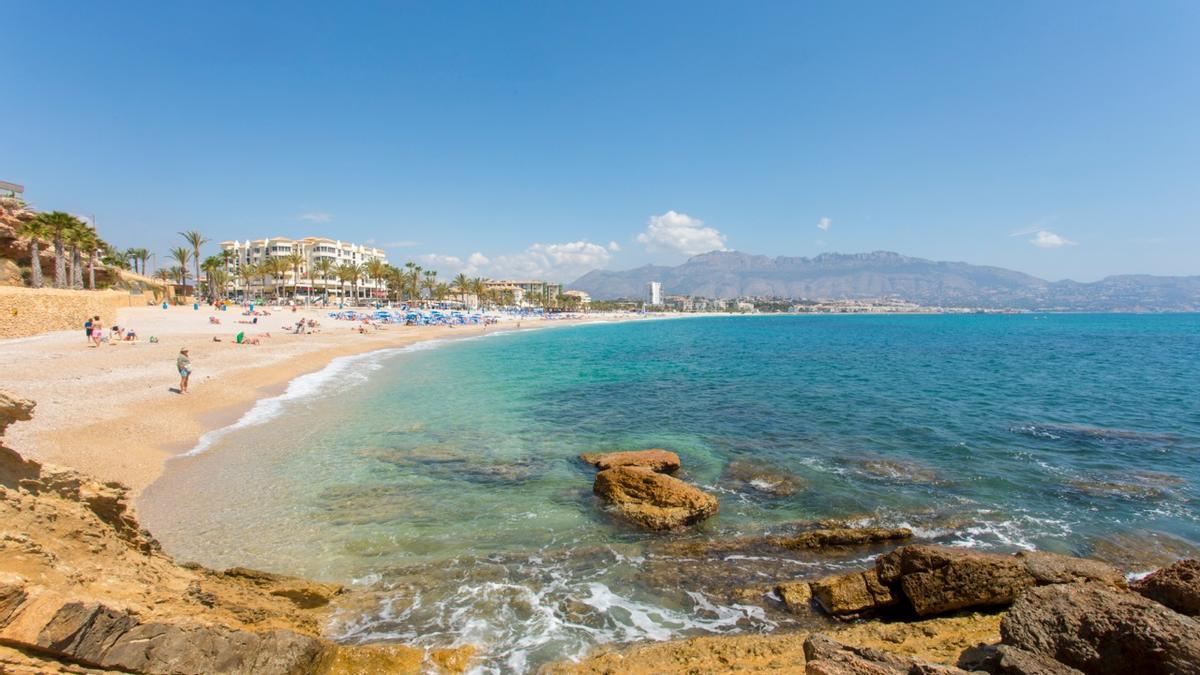 La playa de l'Albir, en l'Alfàs del Pi.