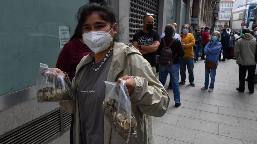 El Banco de España de A Coruña recoge las últimas pesetas