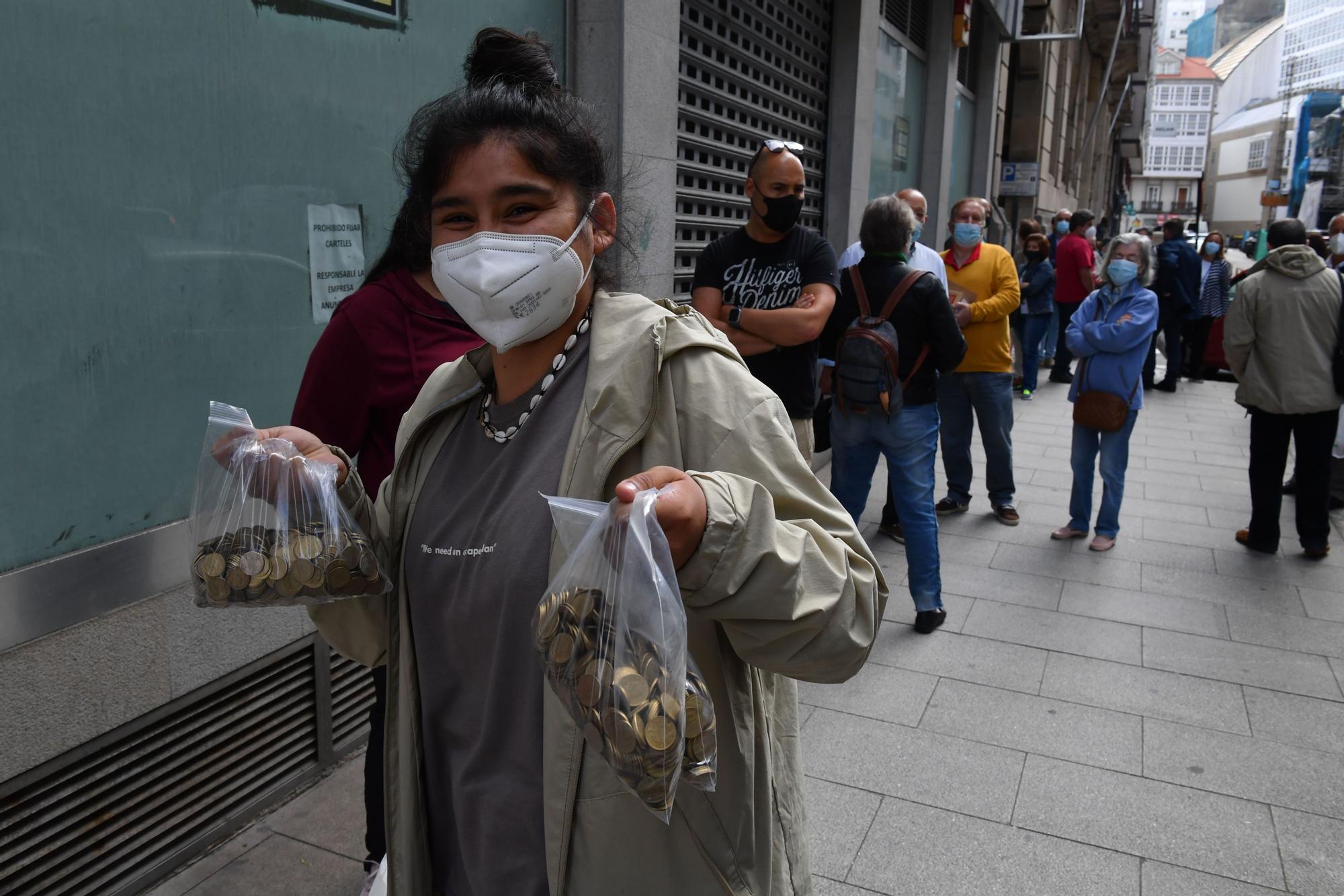 El Banco de España de A Coruña recoge las últimas pesetas