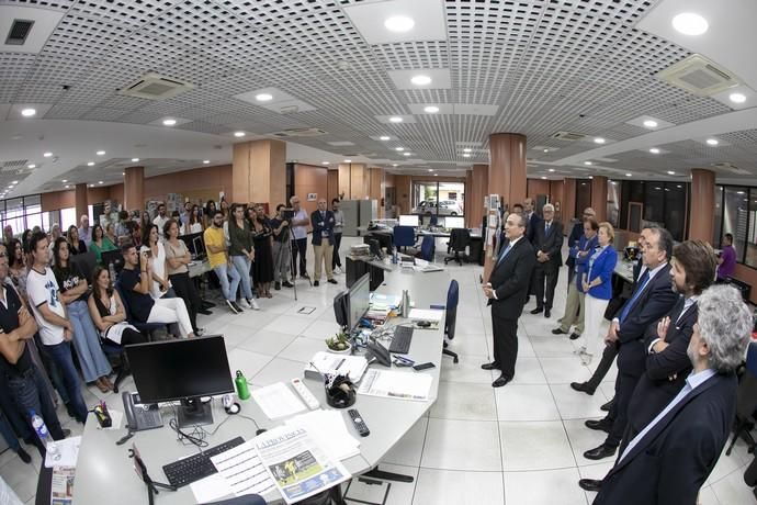 03.10.19. Las Palmas de Gran Canaria. Visita de F. Javier Moll de Miguel, presidente del Grupo Prensa Iberica,  a la redacción e instalaciones de La Provincia . Foto Quique Curbelo  | 03/10/2019 | Fotógrafo: Quique Curbelo