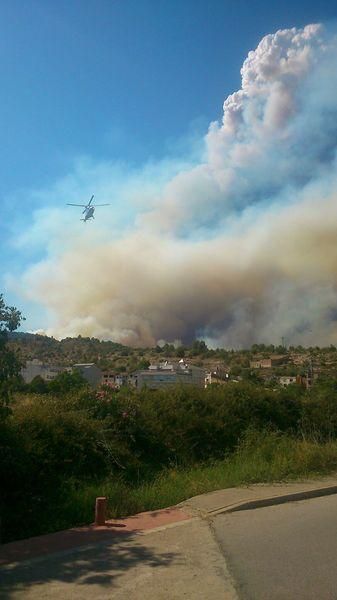 Incendio en Serra d'Espadà