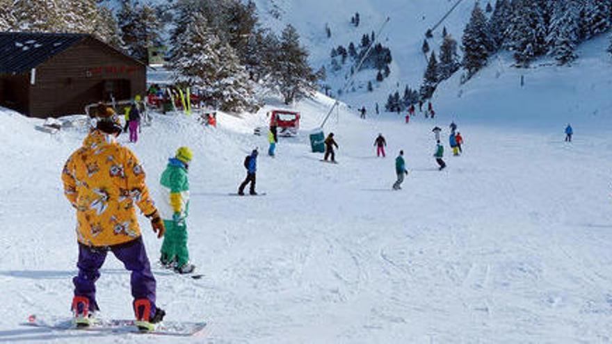 Esquiadors a Masella.