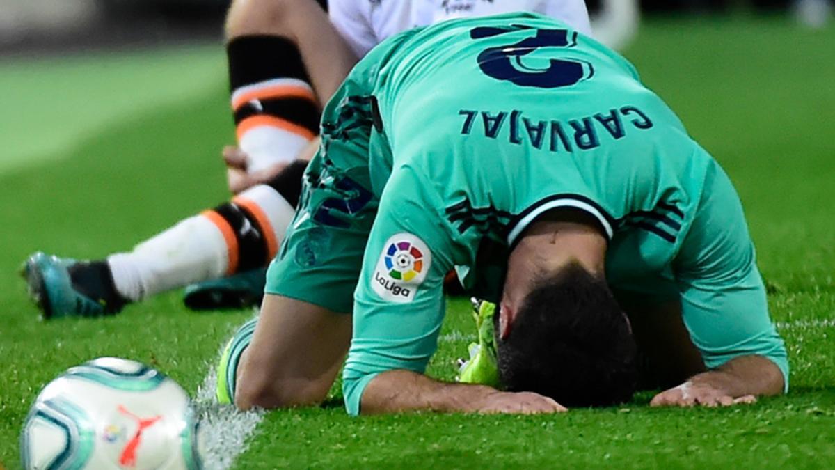 Carvajal se lesionó en Mestalla