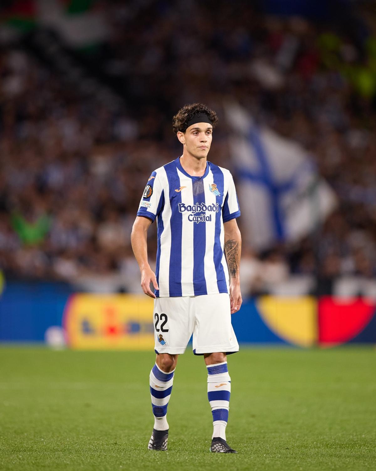 Hector Fort, con la Real Sociedad ante el Bournemouth