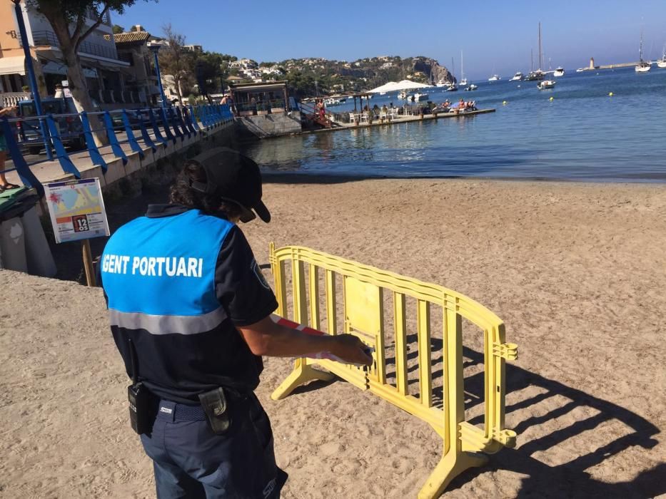 Cierran por un vertido la playa del Port d'Andratx