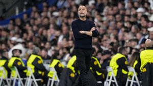 Guardiola, en el Santiago Bernabéu.