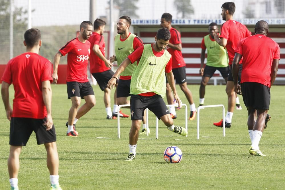 Entrenamiento del Sporting (sábado 27 de agosto)