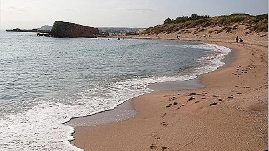 La platja del Port del Grec, a l&#039;Escala, una de les estudiades en el Llibre Verd 2010.