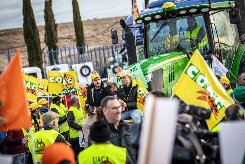 Manifestación de agricultores en Zaragoza