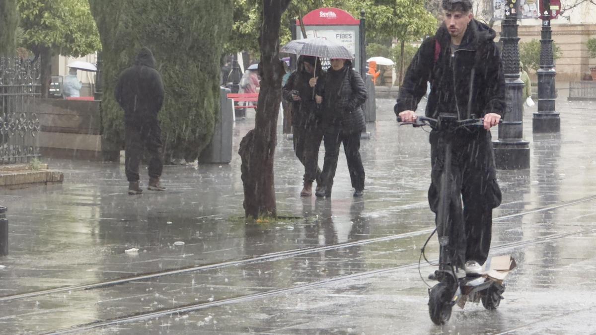 Lluvia intensa en Málaga