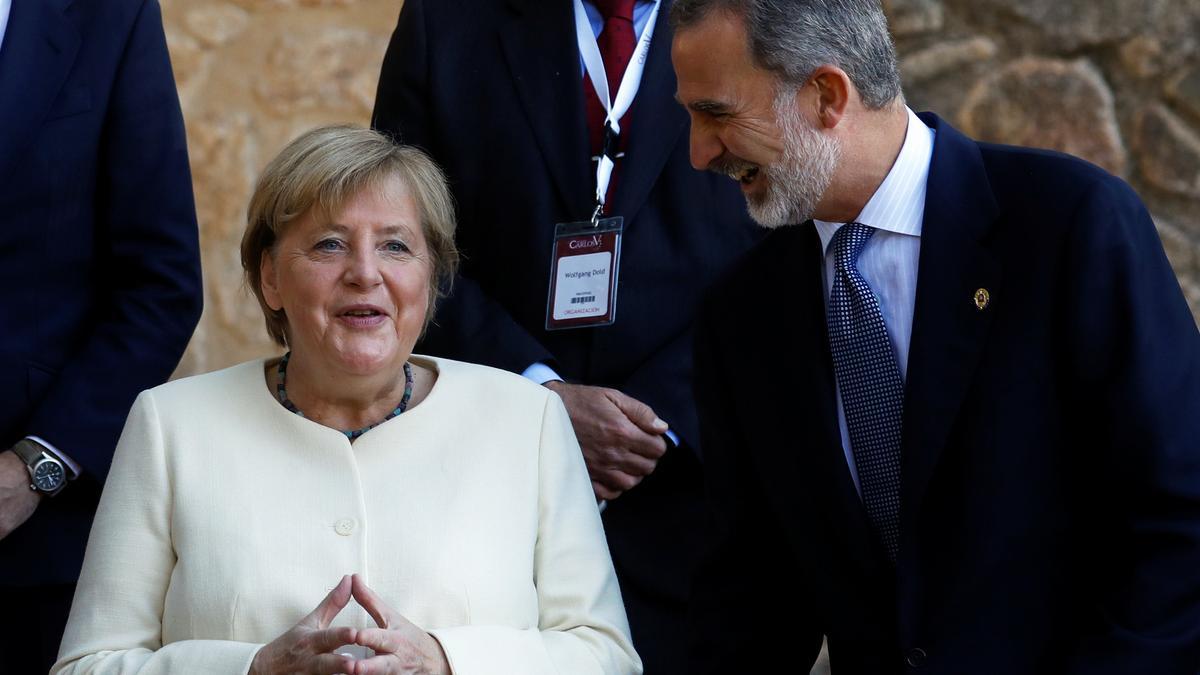 Angela Merkel und König Felipe VI. am Donnerstag (14.10.) in Yuste (Extremadura)