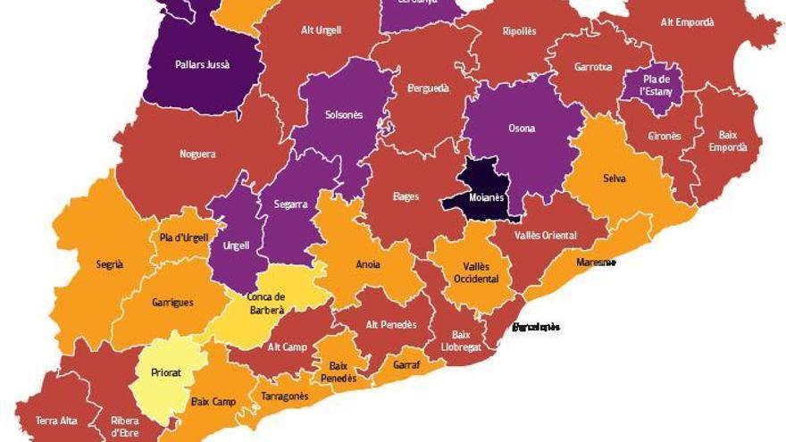 El risc de rebrot del Bages baixa dels 400 punts 38 dies després