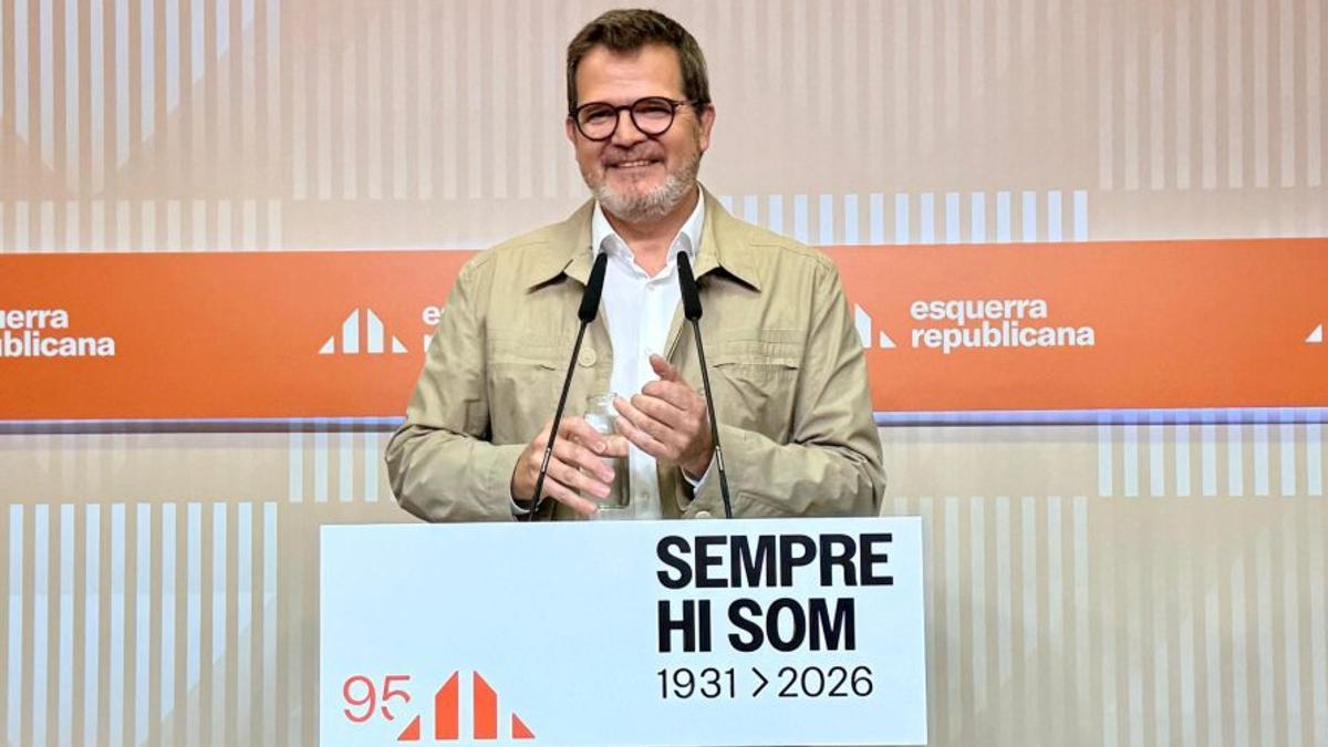 Isaac Albert, portaveu d’ERC, ahir, després de la reunió del partit.El portaveu d’ERC, Isaac Albert, aquest dilluns després de la reunió de la cúpula del partit. | EUROPA PRESS