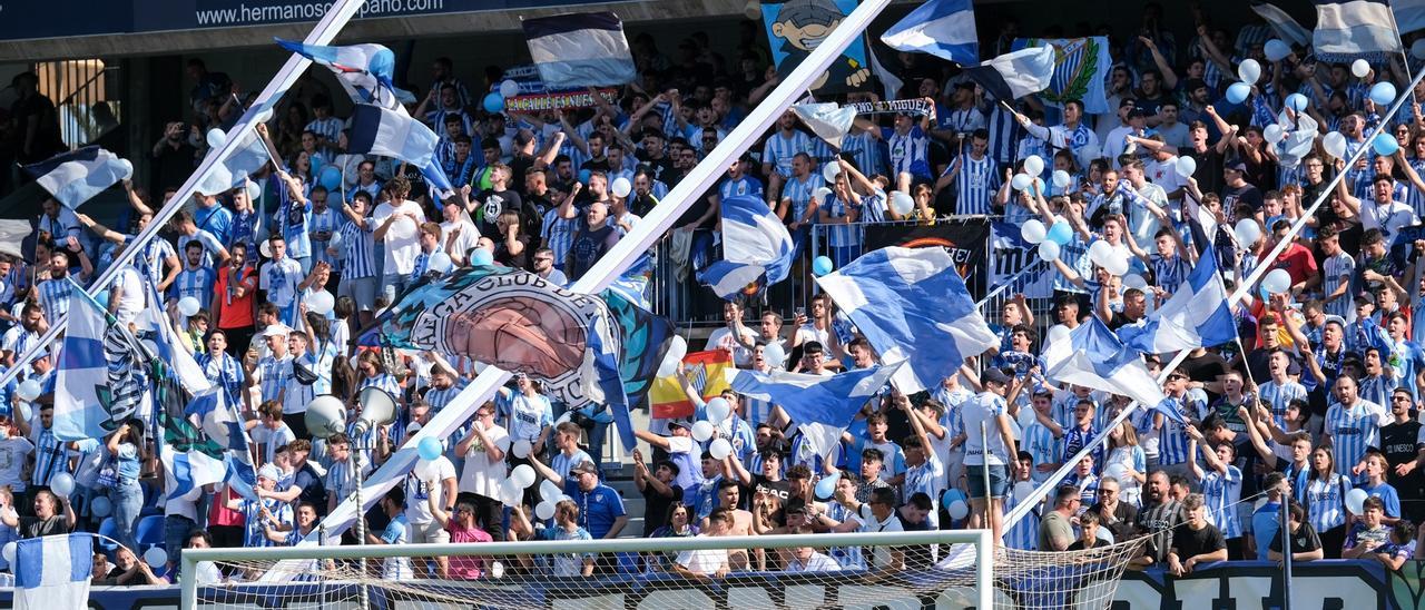 La Grada de Animación, en La Rosaleda.