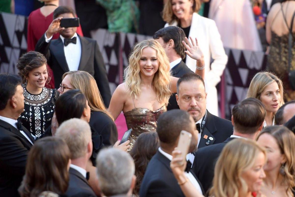 Jennifer Lawrence llega a los Oscar 2018