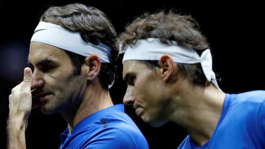 Roger Federer y Rafa Nadal, en la Laver Cup