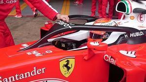 El halo instaurado a modo de prueba en Ferrari