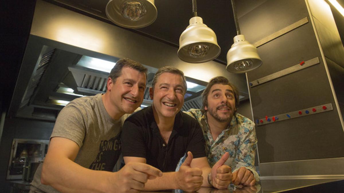 Los hermanos Roca, en El Celler de Can Roca, el pasado junio.