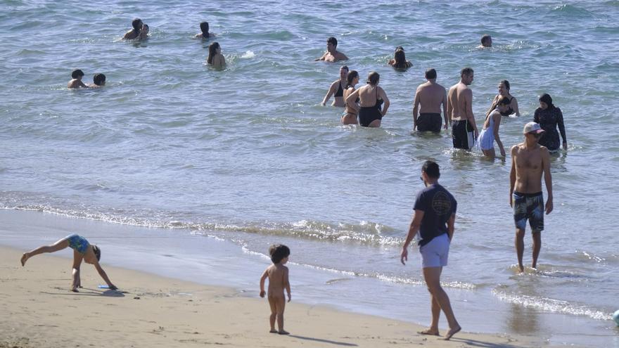 Playa de Las Canteras en año nuevo