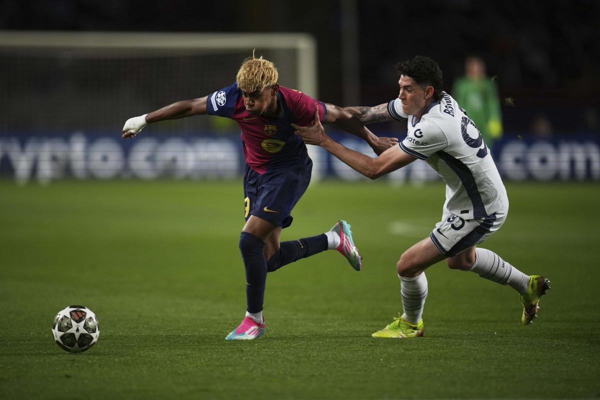 Lamine Yamal fue un tormento para la defensa del Inter