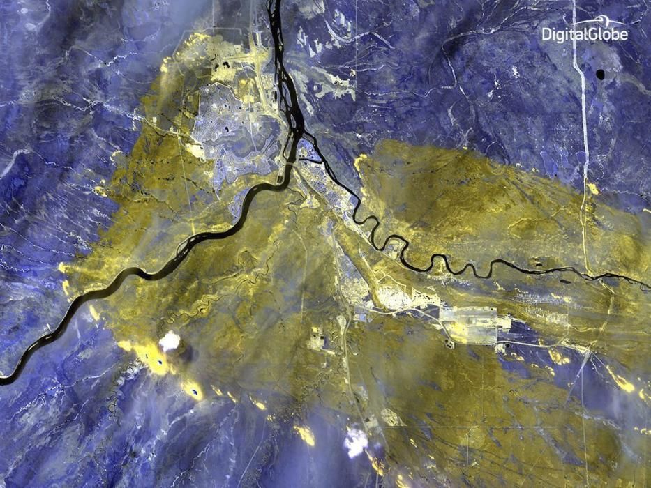 L''incendi d''Alberta des de l''aire