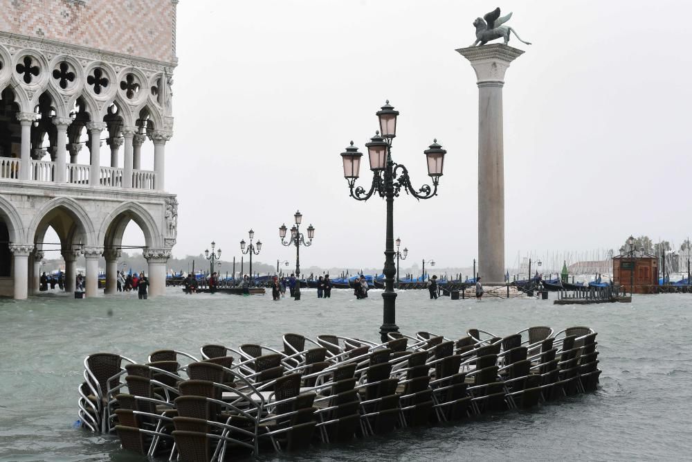 Venecia inundada por el ''acqua alta''