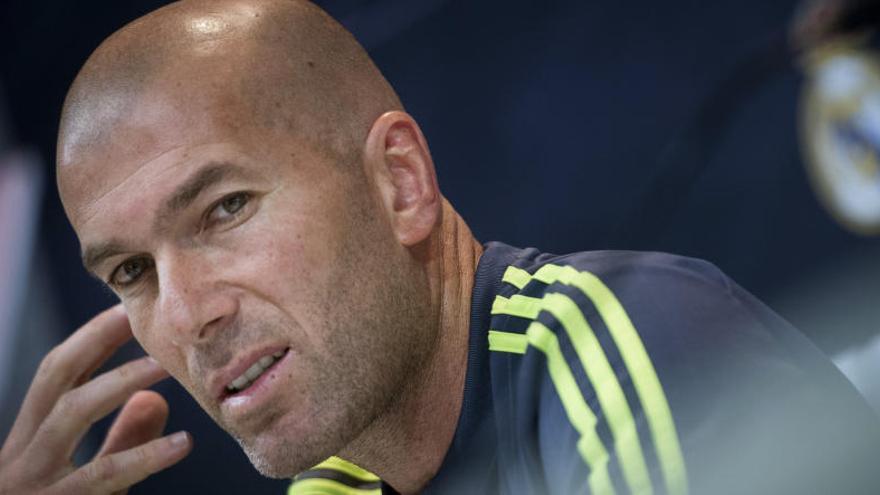 Zidane, en la rueda de prensa.