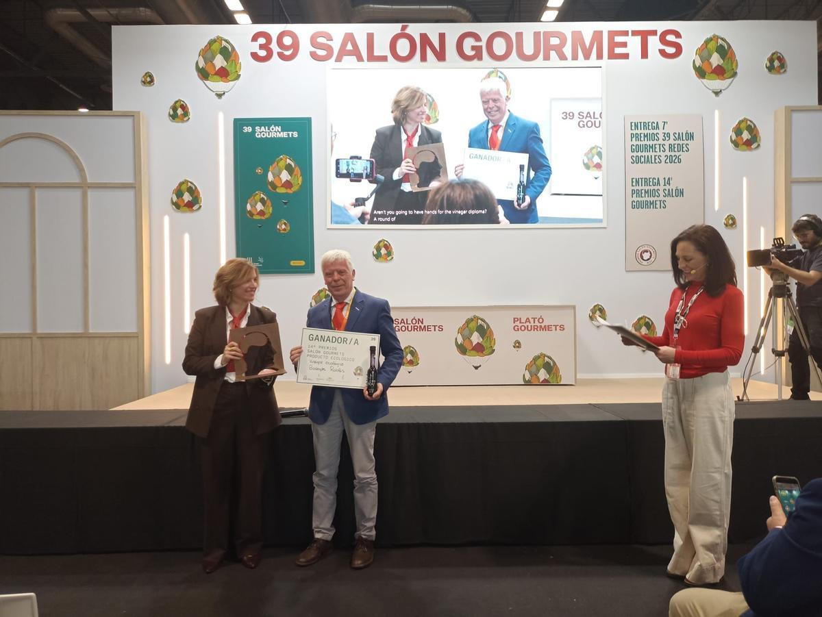 Bodegas Robles, galardonada en el Salón Gourmets de Madrid por su vinagre Piedra Luenga 27 PX.