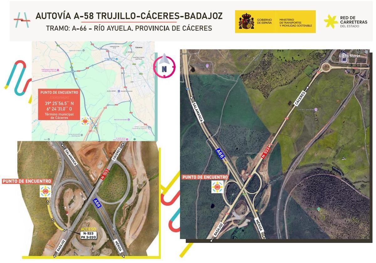 Sánchez visita este miércoles las obras de la autovía Cáceres-Badajoz