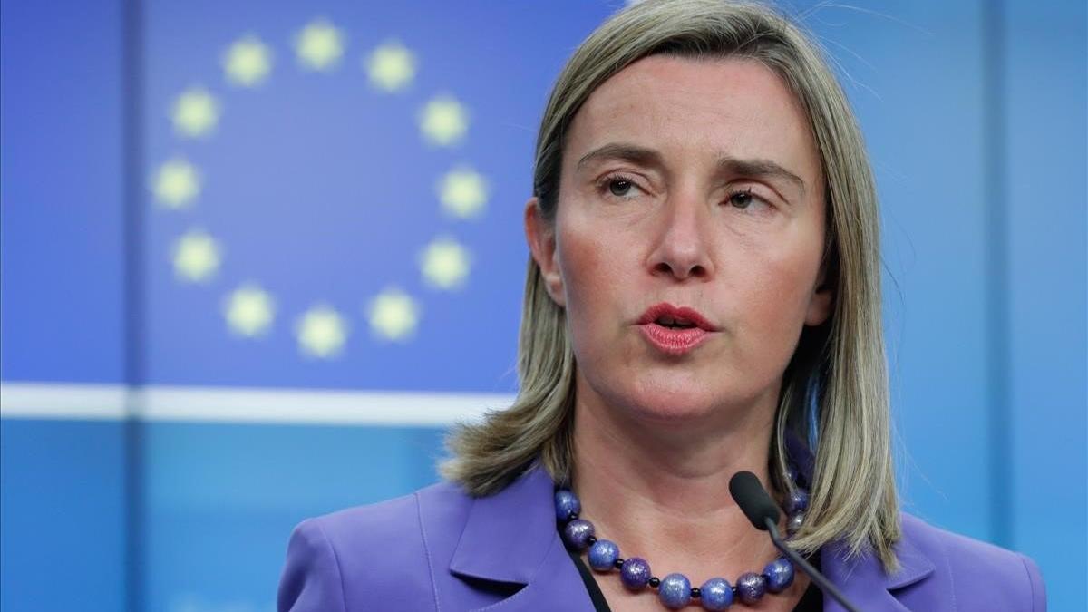 La alta representante de la Union Europea para la Política Exterior, Federica Mogherini.