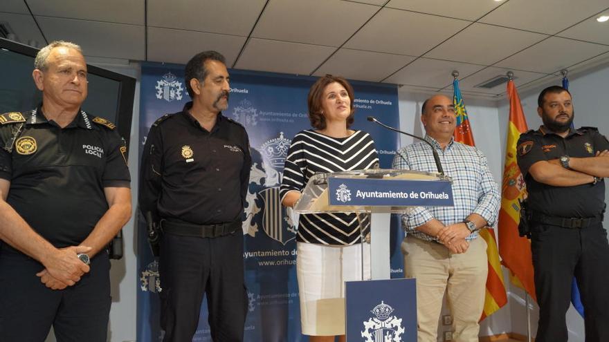 Rueda de prensa en la que se ha presentado hoy el despliegue de seguridad para la jura de bandera