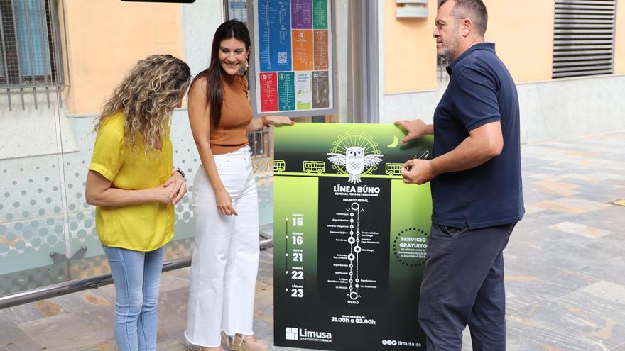 Un servicio de autobús nocturno unirá el Huerto de la Rueda con los barrios de Lorca los fines de semana de la Feria