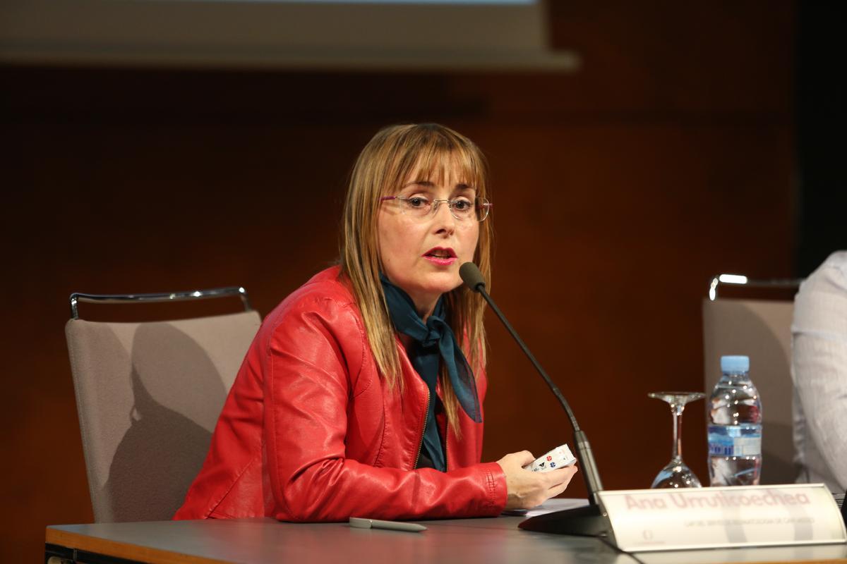 Ana Urruticoechea, en 2015, en una conferencia en el Club Diario de Ibiza.