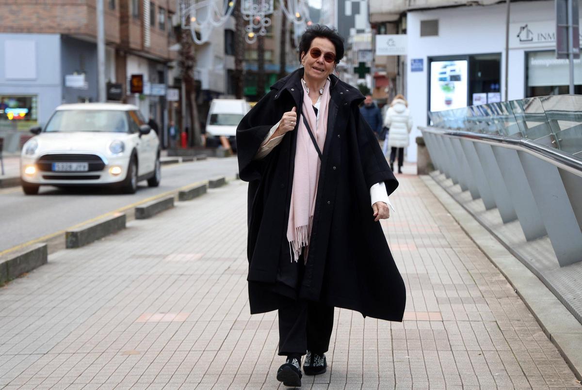 La guionista a su paso por la ciudad.