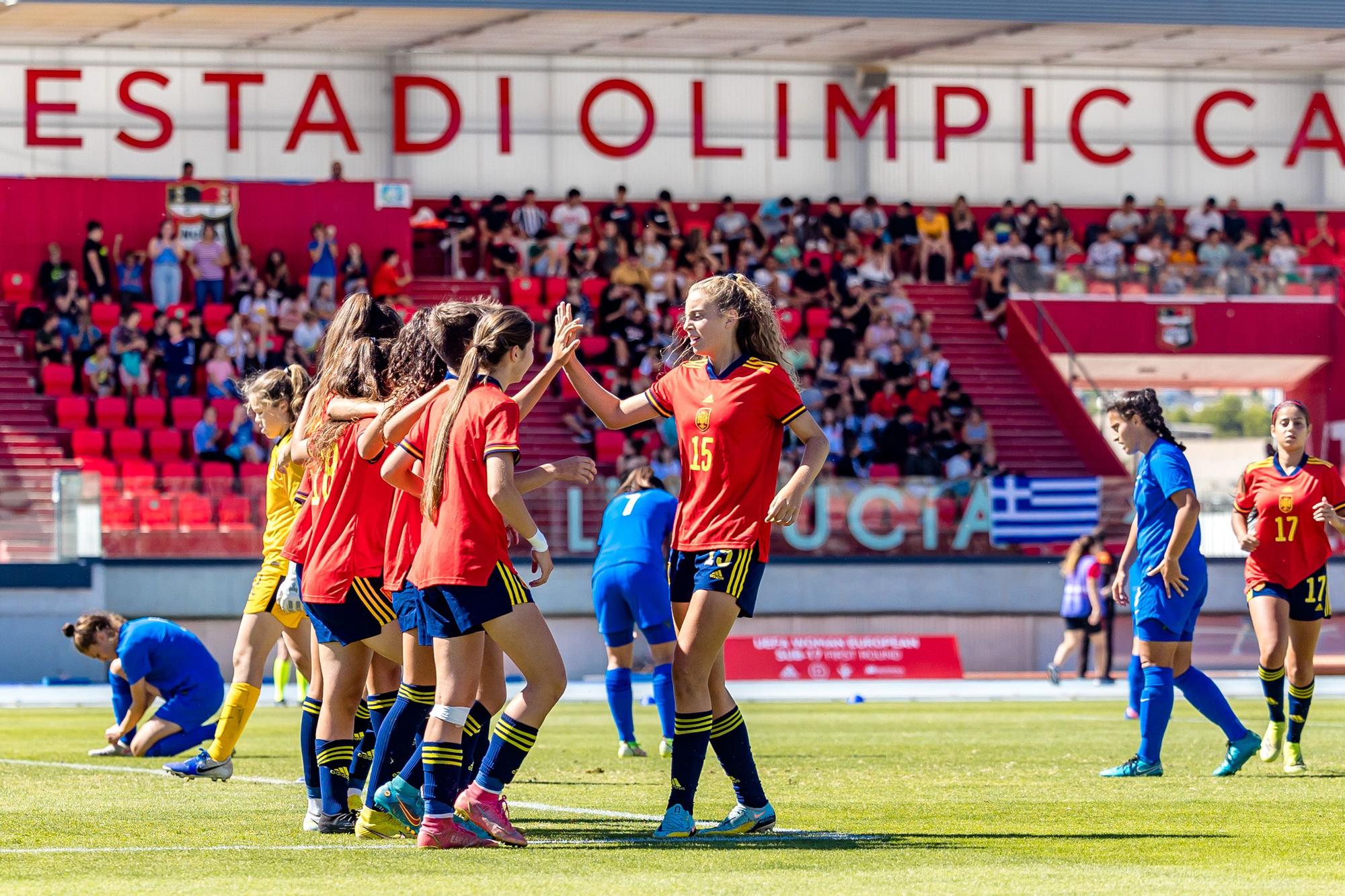 España sub 17 golea a Grecia en La Nucía. Torneo UEFA clasificatorio Eurocopa 2023