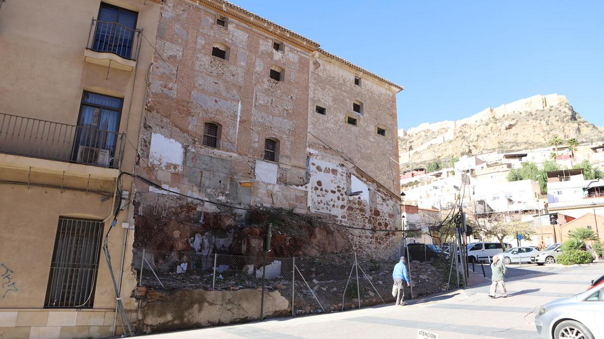 Vista actual de la cárcel desde la calle Abad de los Arcos.