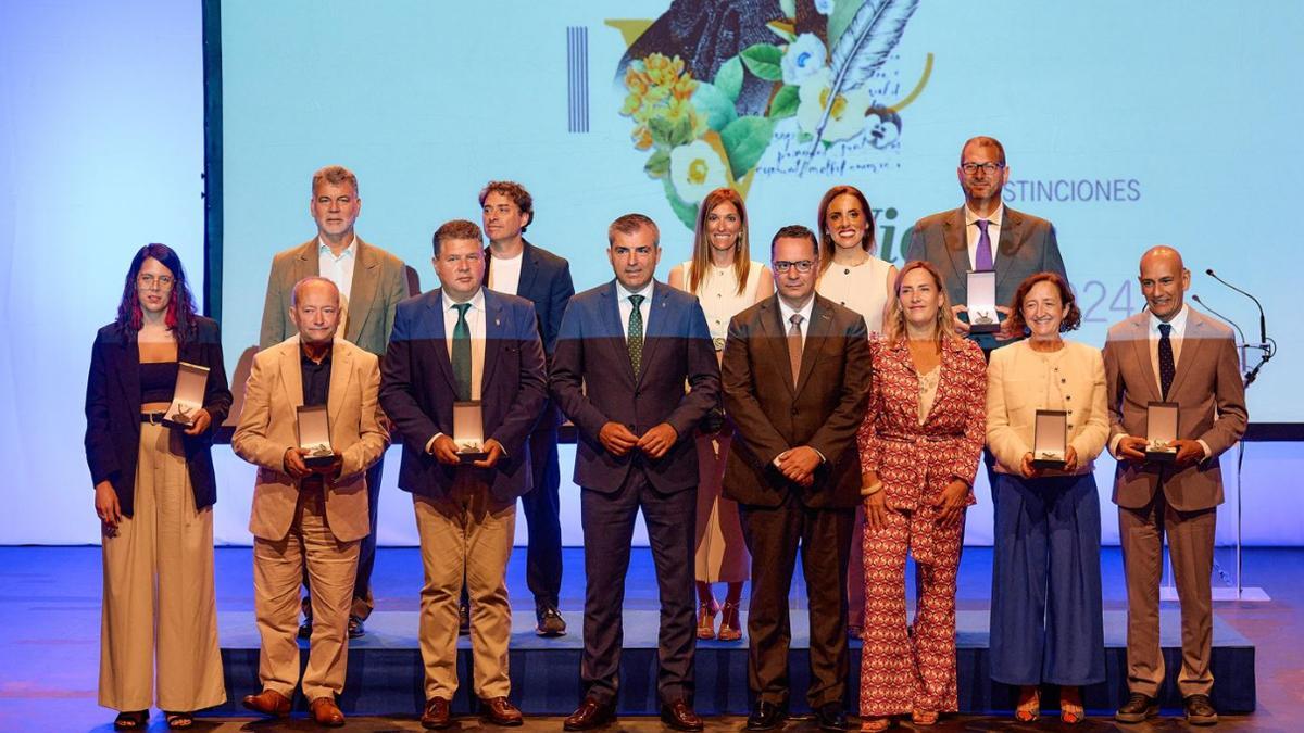 Un instante de la gala de entrega de las distinciones Viera y Clavijo 2024.