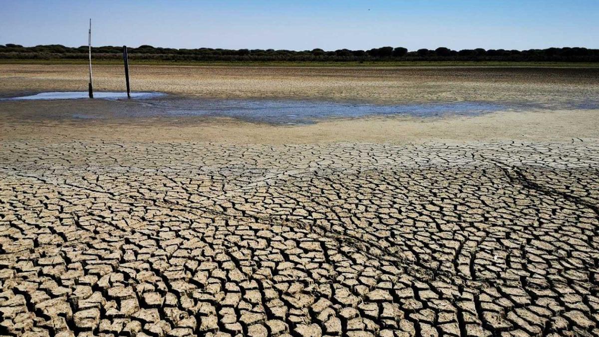 Laguna de Santa Olalla en agosto de 2022.