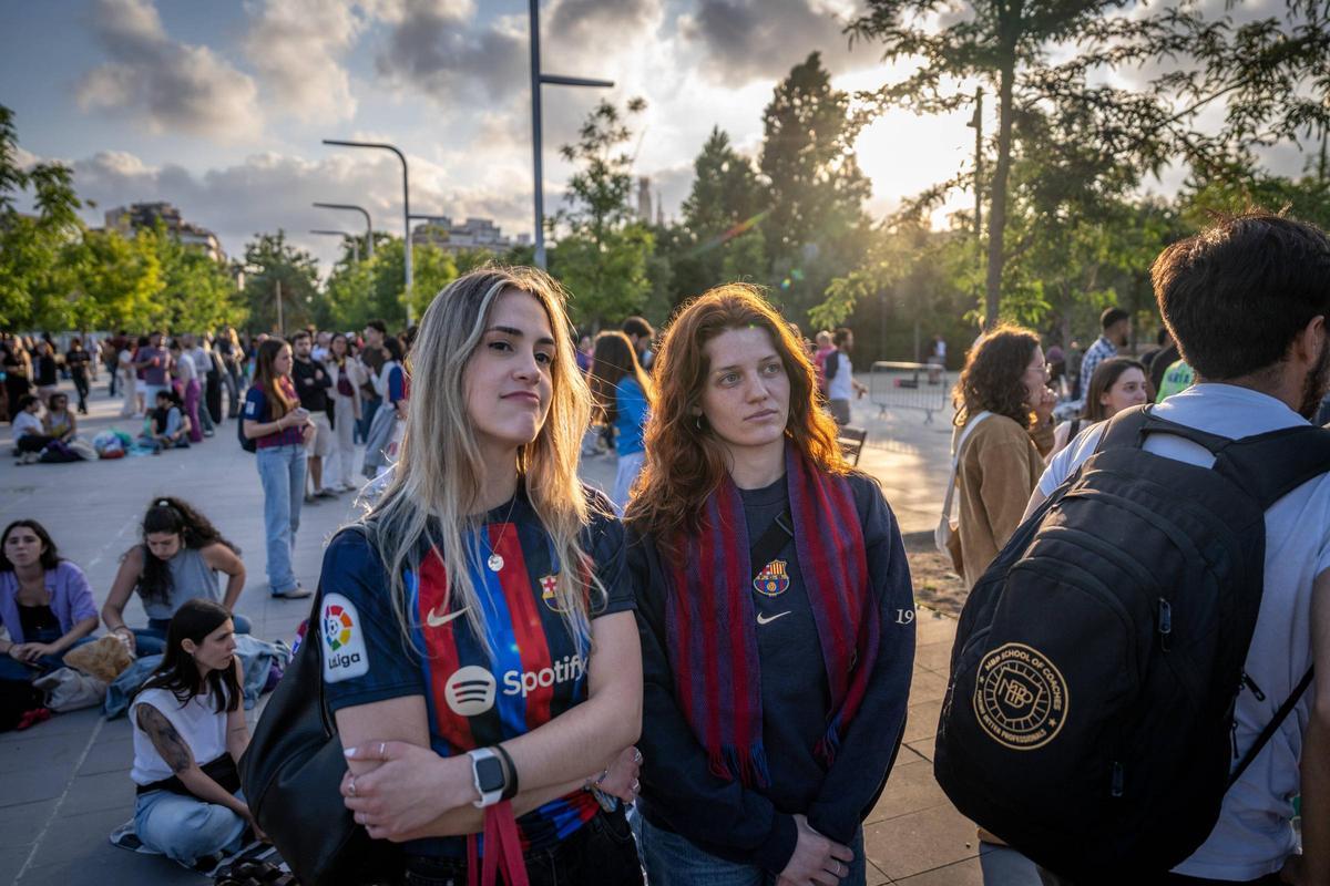 Ambiente en Barcelona por la  final de la Champions femenina Barça-Arsenal