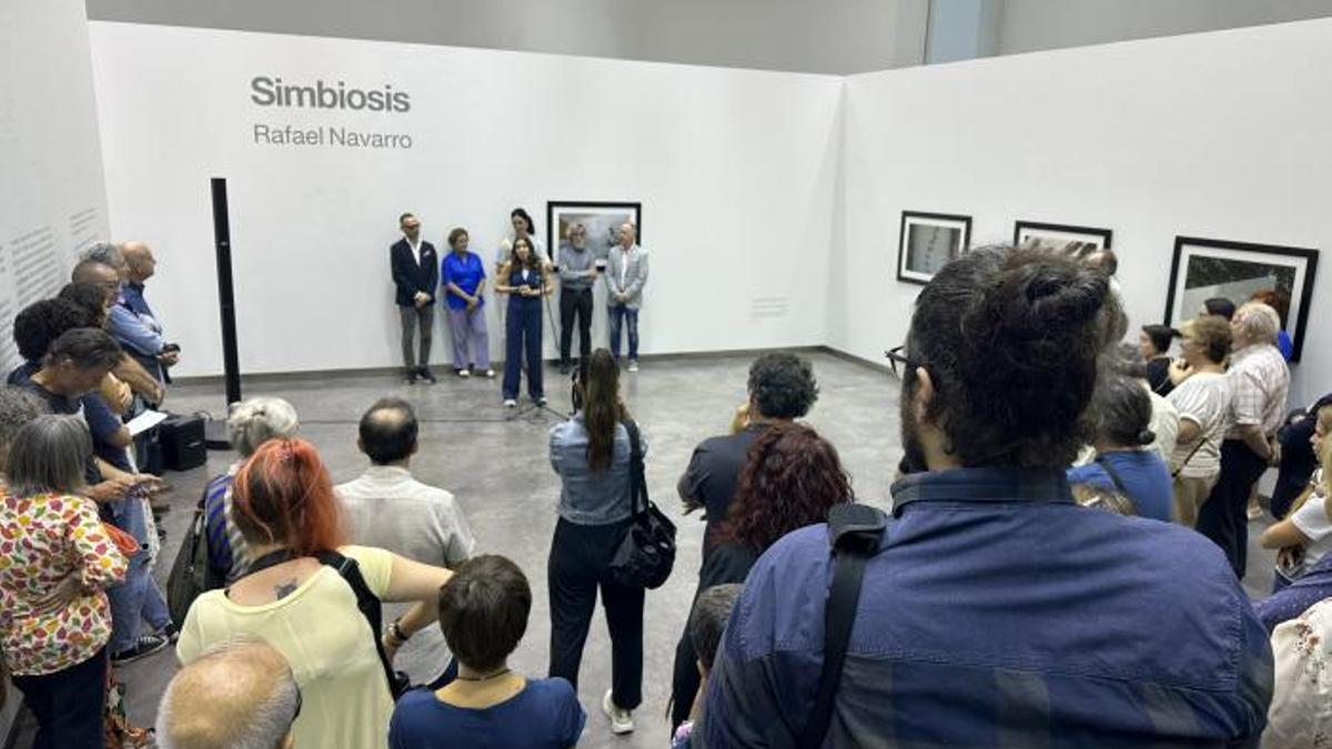 El fotógrafo zaragozano Rafael Navarro ha presentado este viernes en el CDAN su exposición ‘Simbiosis’.