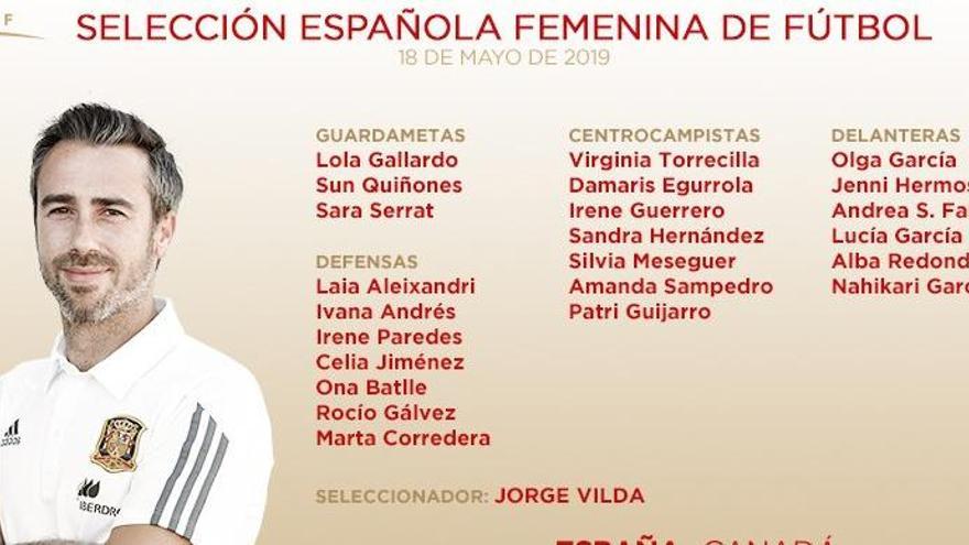 Un jugadora del Valencia CF y tres del Levante UD, convocadas por Vilda